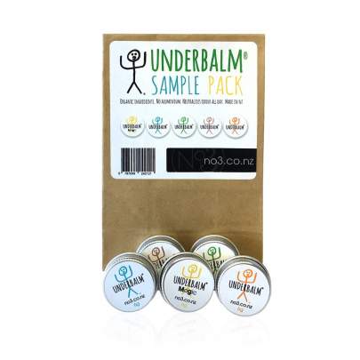 Underbalm natural deodorant sample pack